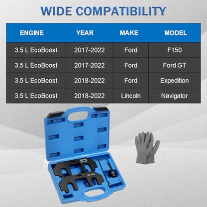 ReluxGo 303-1655 Camshaft Holding Tool Kit, Compatible with Ford 3.5L EcoBoost Upgraded GT F-150 Expedition Lincoln Navigator, with Cylinder Head Screw Removal Socket - size: 303-1655