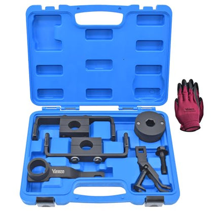 Engine Timing Tool Kit 303-557 6477 with Valve Spring Compressor Tool | Compatible with Ford 4.6L 5.4L 6.8L 2-Valve and 4-Valve Engine, 6 Pcs Camshaft Holding Crankshaft Camshaft Positioning Tool - size: 6PCS
