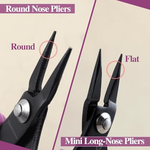 SPEEDWOX Long-Nose Pliers 5.5" Mini Tweezer Nose Pliers Chain Nose Plier Flat Nose Specialty Pointed Nose Micro Plier With Smooth Jaws 1mm Diameter Tip Small Jewelry Making Needle Nose Plyers - size: 5.5" Chain Nose
