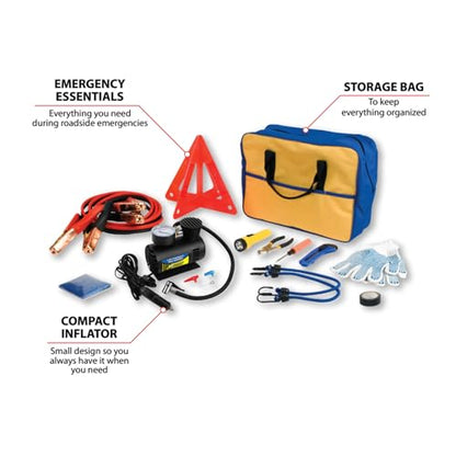 Performance Tool 60220 Premium Roadside Emergency Kit With Jumper Cables - style: Premium Emergency Kit