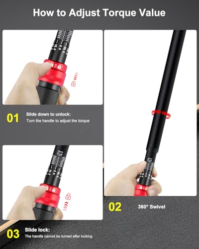 1 Inch Torque Wrench 200-1400 FT-Lb – 24-Tooth Reversible Ratchet, ±3% Accuracy, Cr-V Steel, Dual Scale (Ft-Lb/Nm), 55" Length Heavy Duty Torque Wrench for Trucks, Trailers & Heavy Equipment - style: 1" 200-1400 FT.LB Torque Wrench