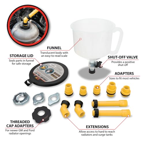 Performance Tool W89740 Spill Proof Coolant Funnel Kit