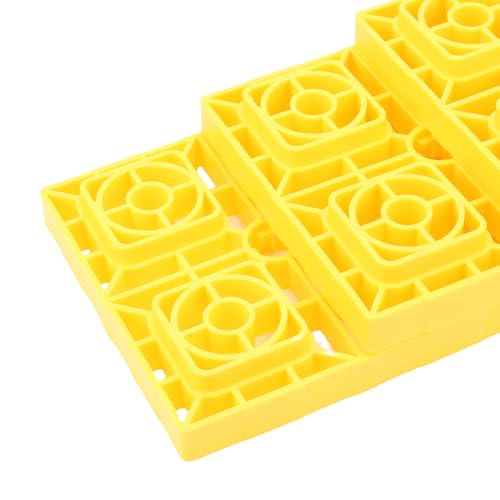 Focket RV Leveling Blocks, 3 Steps Adjustable Heavy Duty HDPE Material Non Slip Surface Trailer Leveling Blocks, Campers with 10pcs Set Carry Bag for Cars Campers RV