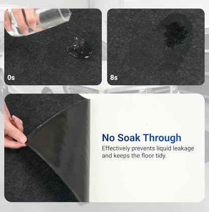FLEXIMOUNTS 6x5 Ft Extra Large Garage Floor Mat - Waterproof Oil Absorbent Surface, Stay-in-Place Garage Flooring Roll for Under Car - size: 6' x 5'