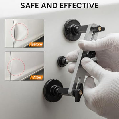 Car Dent Puller Kit,Paintless Dent Removal Kit,Car Dent Repair Kit with Slide Hammer 2 in 1 T-bar, Bridge Puller,Golden Lifter,Dent Remover Tool for Car Hail Damage DIY Repair