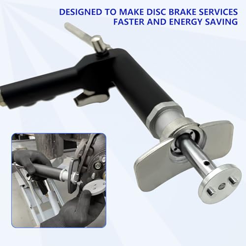 ZKTOOL Air Powered Brake Piston Wind Back Tool, Pneumatic Brake Caliper Piston Compressor Tool, Brake Pump Adjusting Tool.