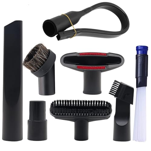 Alrens 1 1/4" Shop Vacuum Cleaner Attachments Brushes for Vac Accessories 1/4 inch 1 3/8 inch, Set of 8 - size: vacuum brush kit 8 pack
