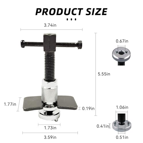 Car Brake Piston Wind Back Tool, Auto Brake Caliper Compression Tool, Auto Rear Brake Pad Wind Back Tool for Replacement of Rear Brake Pad, Universal for RV, SUV, Truck