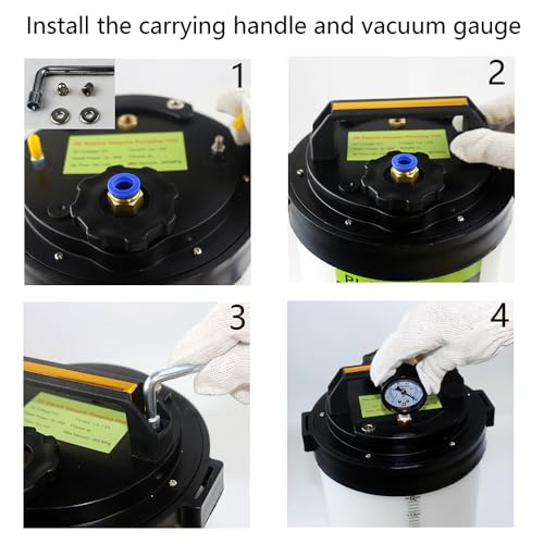 Electric DC12V Vacuum Oil Changer Drain Pump; Vacuum Liquid Extractor, Tool for Car, Truck, Motorcycle, Go Kart Oil, Transmission, Coolant Change, Easy to Use by Oil Stick Pipe（1.6Gallon） - size: 1.6gallon