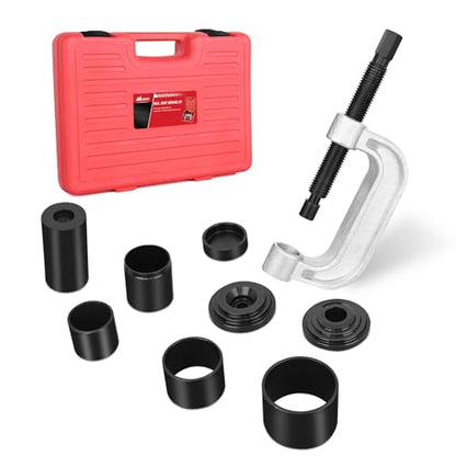 Nilight Ball Joint Press kit with 4x4 Adapters, Ball Joint Remove and Install Tools, 10 PCS Ball Joint Service Kit for Most 2WD and 4WD Cars and Light Trucks - style: Ball Joint Press kit
