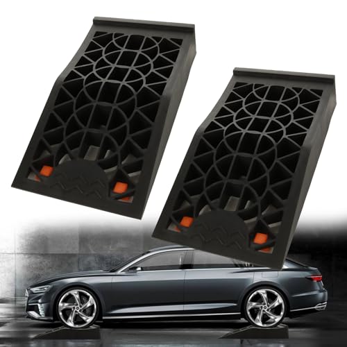 2 Pack Car Ramps for Jack Support and Lift Vehicle Maintenance, Low Profile Portable Car Service Ramps with Anti-Slip Pads for Garage for Maintenance or Oil Changes 17.2'' x 9.4'' x 3.1''