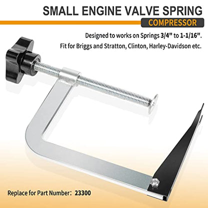 Small Engine Valve Spring Compressor Tool Works on Springs 3/4" to 1-1/16" Fit for Briggs and Stratton, Clinton, Harley-Davidson & More, Replace 23300