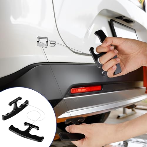 WILLBOND Emblem Removal Tool Kit Vinyl Wrap Kit Plate Line Remover with 5m PE Cord Heat Gun Razor Blade Scraper Squeegee Scratch Repair Paste Applicator Sponge Towel for Car Wrapping Film Installation