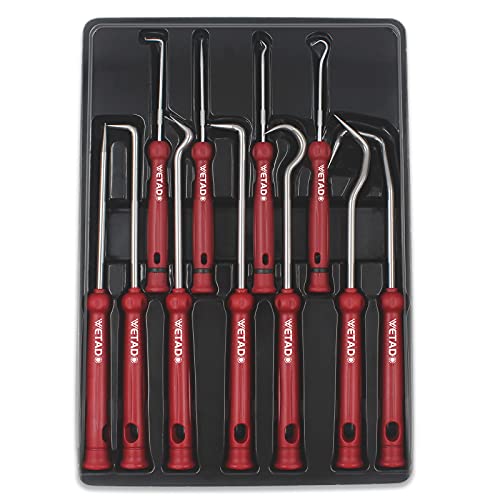 Hose Removal Hook Set, Wetado 11 Pcs Automotive Tools Puller Tool Seal Removal Tool, Car Hook, Oil Seal Puller, O-Ring Hook, Vacuum Hoses Trim, Joint Ring Removal, Gasket Tool Set, Precision Hook Set