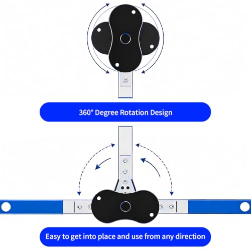 Brake Caliper Compression Tool, Brake Caliper Press, Caliper Piston Spreader, Universal 360° Ratcheting System with 2 Hooks Fits Single/Twin/Quad Disc Calipers for Cars SUV Light Trucks - color: Blue