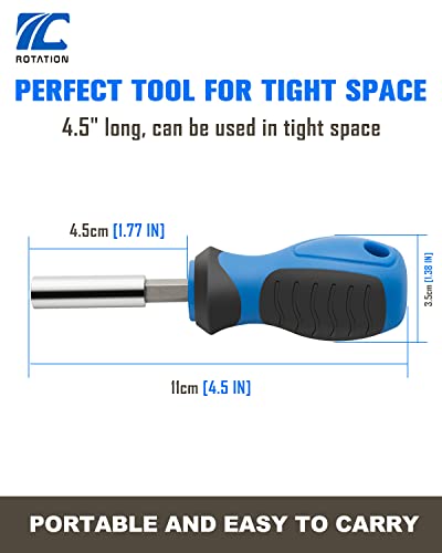 ROTATION 38-Piece 1/4 Bit Driver Screwdriver Bit Set with Portable Case, Chrome Vanadium Steel Multi Torq/Phillips/Torx/Triwing/Hex/Star - style: 38pc