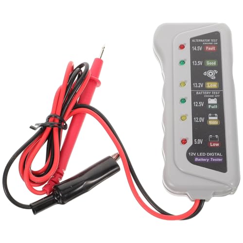 iplusmile Professional Car Battery Tester 12V Automotive Battery and Alternator Diagnostic Tool with Led Indicator for Quick Voltage and Charging System Analysis