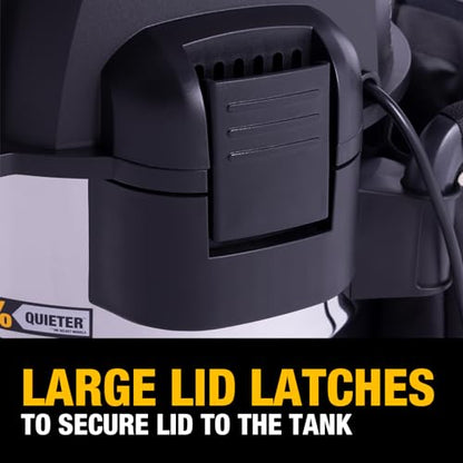 DEWALT 10 Gallon STEALTHSONIC Wet Dry Vacuum, DXV10S-QT Newest Noise Reduction Shop Vac, Ultra Quiet Shop Vacuum Wet and Dry for Home, Garage, Car, Workshop, Stainless Steel Tank, 5 Peak HP