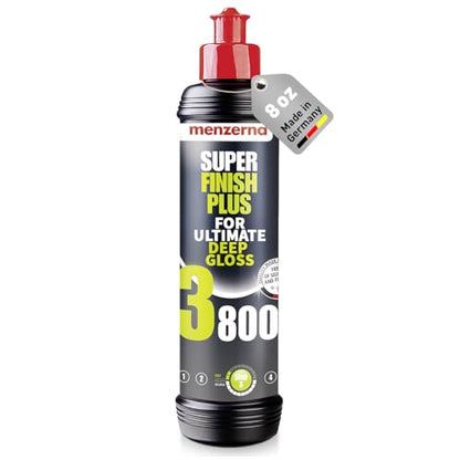 menzerna “Super Finish Plus 3800” Car Polishing I Deep Gloss Polish for a Perfect Mirror-Like Finish I Polishing Compound for Micro Scratches & Holograms on Cars & SUVs I Silicone Free I 8 fl oz. - color: 8oz.