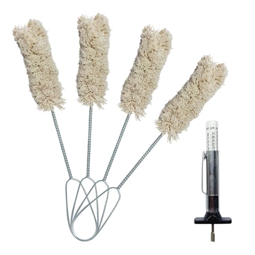 4PCS 12.5" Long Tire Lubricant Brush Applicator Swab Set - Extra Long Handle Tire Lube Brush with Tread Depth Gauge - Universal Tire Lubricant Swabs for Most Common Lube Buckets (Single Color) - color: Single Color
