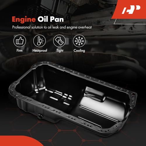 A-Premium Engine Oil Pan Sump with Drain Plug | Compatible with Honda Accord 1990-1997, Odyssey 1995-1997, Prelude 1992-1996, Isuzu Oasis 1996-1997, Acura CL 1997-1997