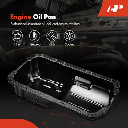 A-Premium Engine Oil Pan Sump with Drain Plug | Compatible with Honda Accord 1990-1997, Odyssey 1995-1997, Prelude 1992-1996, Isuzu Oasis 1996-1997, Acura CL 1997-1997