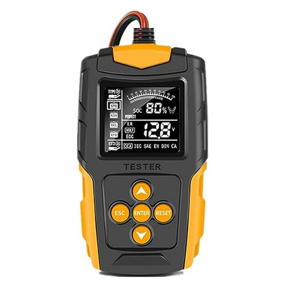 12V 24V LCD Digital Car Battery Tester Automotive Cranking Charging Test Analyzer CCA Internal Resistance Measuring Instrument Fast Accurate Detection