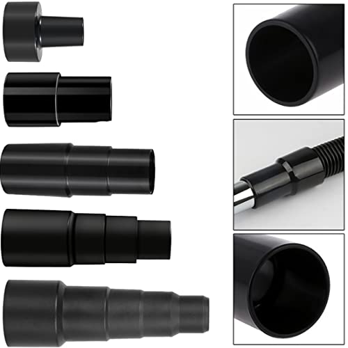 Universal Shop Vac Vacuum Hose Adapter,5 Pieces Vacuum Hose Adapter Kit,2-1/2 Inch to 1-1/4 Inch; 1-1/4 Inch to 1-3/8 Inch to 1-1/2 Inch; 1-3/8 Inch to 1-1/4; 32mm to 35mm; 32mm to 38mm, 32mm to 45mm