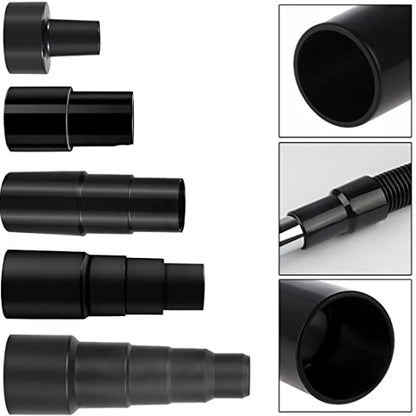 Universal Shop Vac Vacuum Hose Adapter,5 Pieces Vacuum Hose Adapter Kit,2-1/2 Inch to 1-1/4 Inch; 1-1/4 Inch to 1-3/8 Inch to 1-1/2 Inch; 1-3/8 Inch to 1-1/4; 32mm to 35mm; 32mm to 38mm, 32mm to 45mm