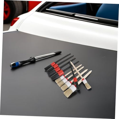 Abaodam 10pcs Car Interior Cleaning Brush Set, Automotive Detail Cleaning Brushes with Pp Bristles, Dusting Tools for Dashboard, Air Conditioner Vents, and Auto Parts Maintenance