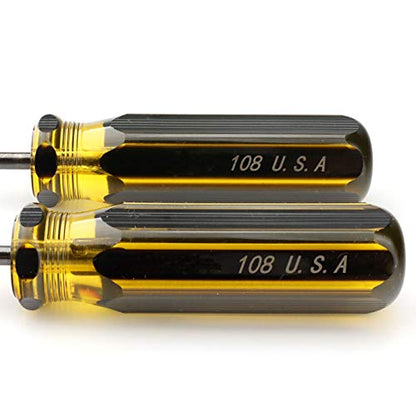 12 Inch Extra Long Screwdriver Set, Flat Head & Phillips Screwdriver with Clear Handle, Heavy Duty Magnetic Tip Screwdrivers for Home Repair, Automotive, DIY Projects, 2 Pack