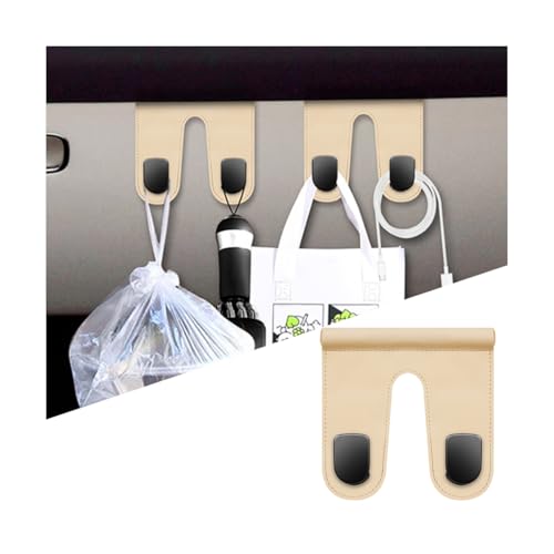 Mandark Car Co-Pilot Glovebox Hooks, Anti-Scratch Auto Co-Pilot Glove Box Hanger, Vehicle Interior Storage Organizer Accessories for Handbags Purses Coats, Universal for RV, SUV, Truck (Beige-2) - color: Beige-2
