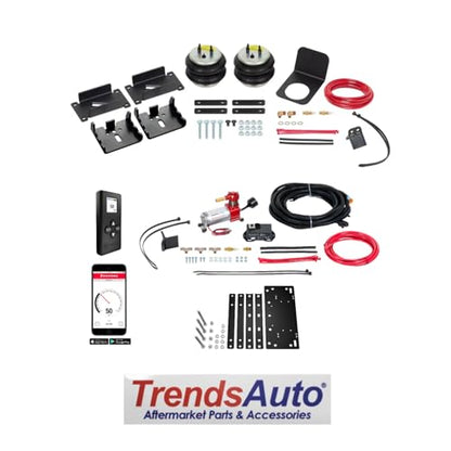 TrendsAuto Firestone Airide Rear Ride-Rite Air Spring Kit and Single Path Standard Compressor Kit fits 2024-2025 Ranger w/o In-Bed Hitch (Does not fit Raptor Model) | Includes TrendsAuto Decal - size: 2024-2025, style: Single Path