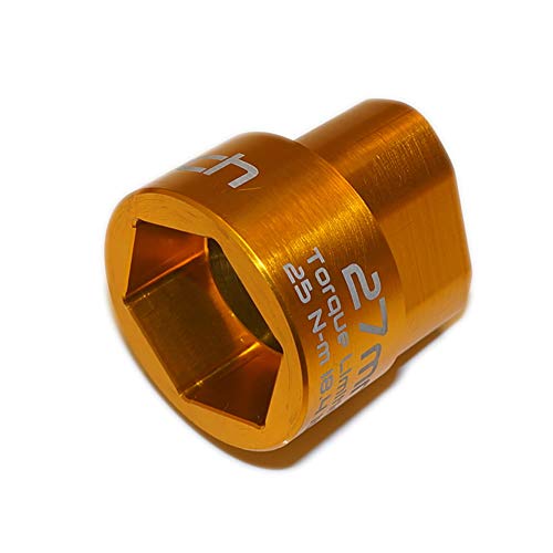 2 Stage 27mm Torque Limiting Oil Filter Wrench, Yellow, Aluminum 6061-T6 - size: 27mm