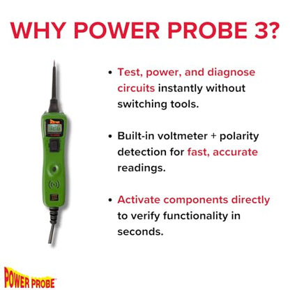 Power Probe 3 Circuit Tester, Supplies Power & Ground (PP3CSGRN) - color: Green - Limited Edition