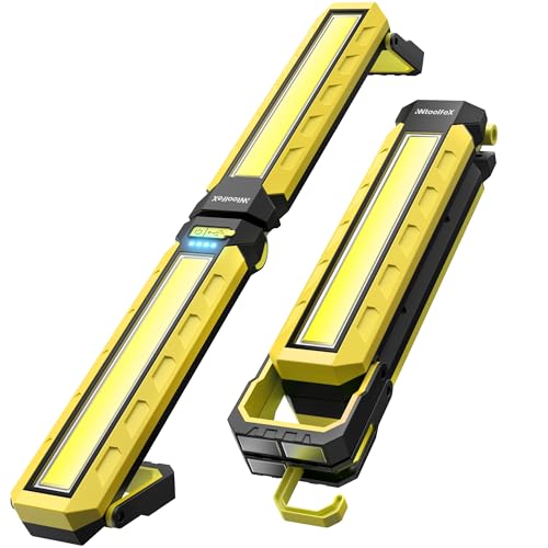 Mechanics Work Light, Under Hood Working Light Bar with Magnetic, 5600AH 3600LM Portable Cordless Work Light for Mechanic, Job Site Lighting for Underhood/Mechanic/Car Repairing/Garage -Yellow - color: Yellow