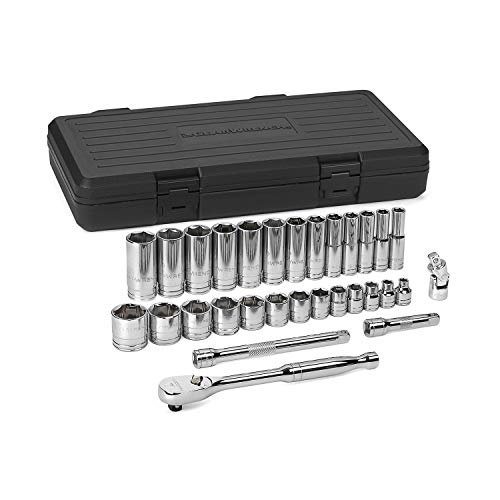 GEARWRENCH 30 Piece 3/8" Drive 6 Pt. Standard and Deep Socket Set, SAE - 80569 - style: 30 piece - 6 point
