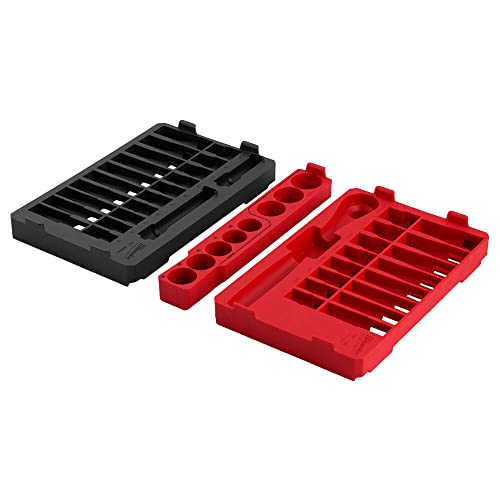 48-22-9487T 47 PC 1/2" Drive SAE/Metric Ratchet/Sockets PACKOUT Trays For Milwaukee Length 11.63 in Height 1.13 in Width 17.38 in
