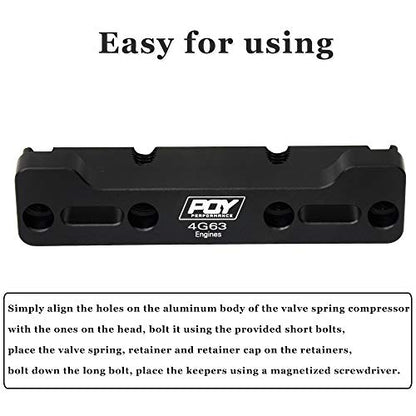 Aluminum Valve Spring Compressor Tool Removal Compatible with Mitsubishi Eclipse/Talon/Evo 8/9 4G63 Engine Black