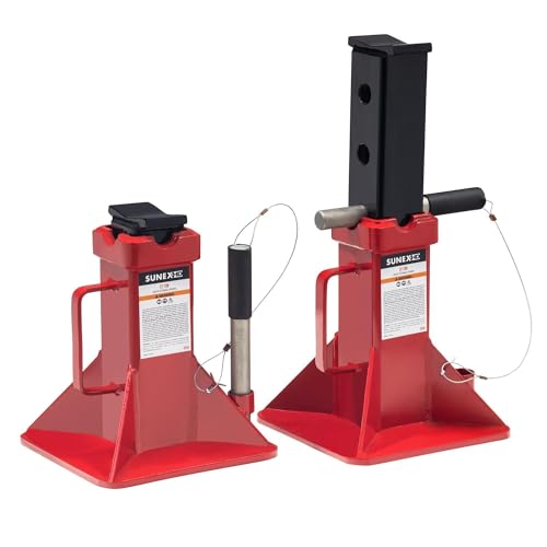 SUNEX TOOLS 1522A 22-Ton Jack Stands, Pair - style: 22 Ton