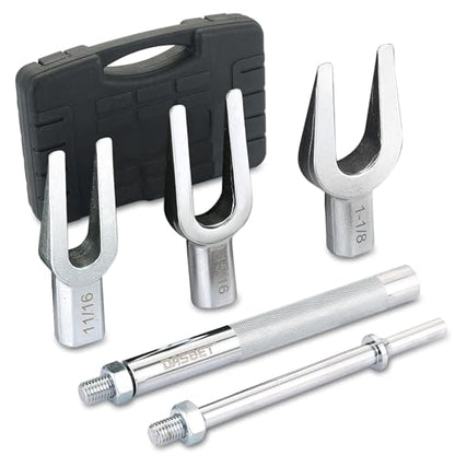 DASBET Ball Joint Separator Tie Rod Tool Set 5PCS Pickle Fork Kit with Ball Joint, Tie Rod, and Pitman Arm for Cars and Light Trucks (Black) - color: Black