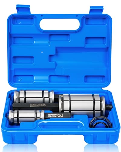 DAYUAN 28pcs Universal Radiator Pressure Tester Kit Bundle with Upgraded 3 Pcs 1-1/8'' to 3-1/2'' Exhaust Pipe Expander Tool Set