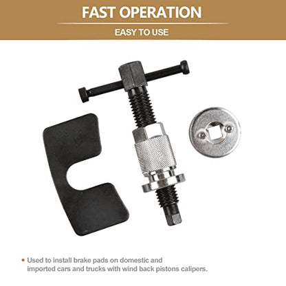 Disc Brake Caliper Piston Rewind Tool, Brake Piston Wind Back Tool, Car Rear Brake Pad Wind Back Right Handle Tool Set - size: Universal Style