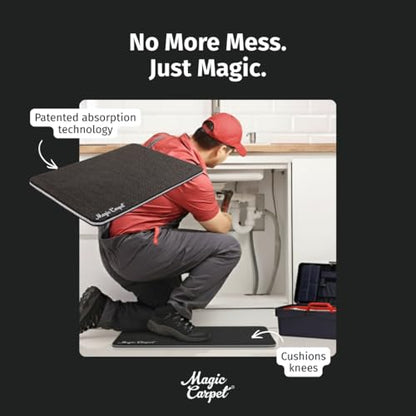 Magic Carpet® DIY Absorbent Work & Surface Protection Mat, LG, 1-Pack | 19.75" x 33" | absorbs spills & cushions dropped tools | strong, puncture-resistant | low-profile comfort | made in USA - size: Large | 19.75" x 33"