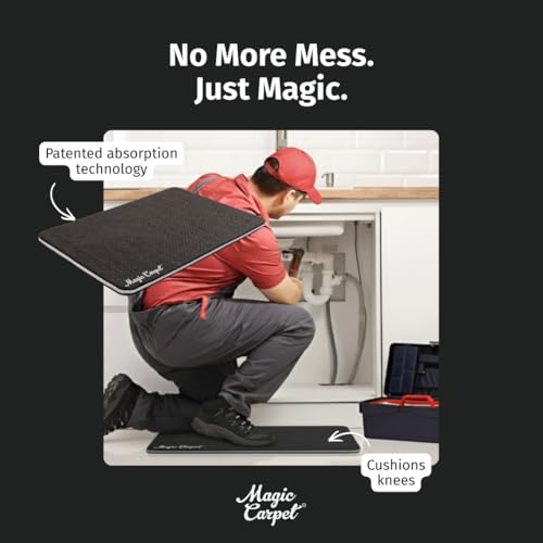 Magic Carpet® DIY Absorbent Work & Surface Protection Mat, XL, 1-Pack | 25" x 38.75" | absorbs spills & cushions dropped tools | strong, puncture-resistant | low-profile comfort | made in USA - size: X-Large | 25" x 38.75"