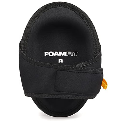 ToughBuilt – FoamFit Professional Knee Pads, Heavy-Duty Ergonomic Support with Adjustable Straps for All-Day Comfort & Protection (TB-KP-2B) - size: Standard (Grey/Black)