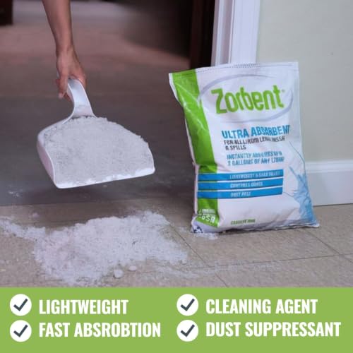 Liquid Spill Kit | 16X More Absorbent than Clay, Commercial-Grade Vomit, Urine, Oil, All Liquids Spill Powder, Reusable - size: 160 Ounce (Pack of 1)