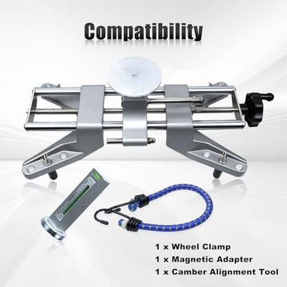 RULLINE Wheel Alignment Tool - Camber Alignment Tool & Wheel Alignment Tool with Magnetic Adapter - Alignment Tool for Car Suspension & Steering Precision Fits 11-25-Inch Rims - size: 1Pair
