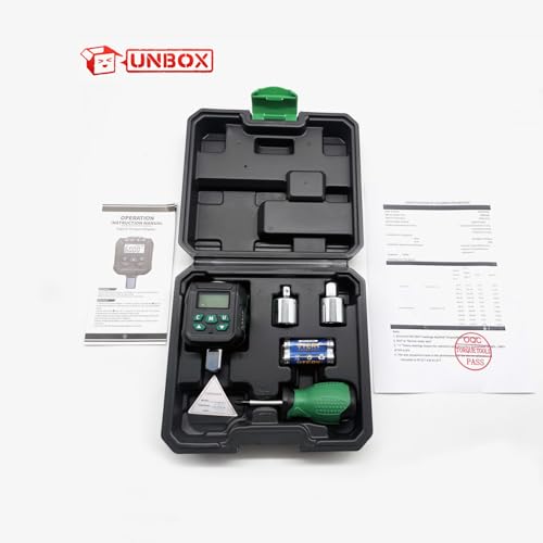1/2" Digital Torque Adapter Set with Socket Adapters (1/4", 3/8") - 2% Accuracy, 8.8-295 ft-lb, Buzzer & LED Alerts, Working with Ratchet Wrench, Breaker Bar - for Automotive, Motorcycle & Car