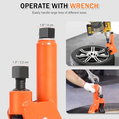 38"-42" Manual Tire Bead Breaker Tire Change Tool for Aluminum Alloy Hubs, ATVs, UTVs, Tractors, Trucks, Cars Easy-Operated Tire Repair Tool Heavy Duty - color: Orange